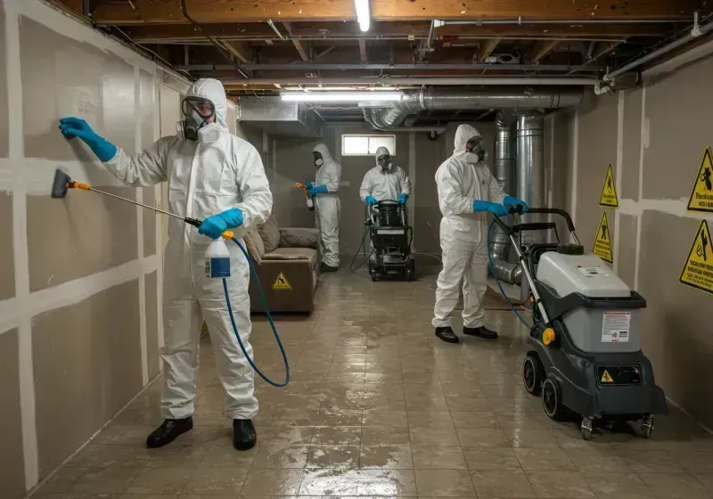 Basement Moisture Removal and Structural Drying process in Clarkton, MO